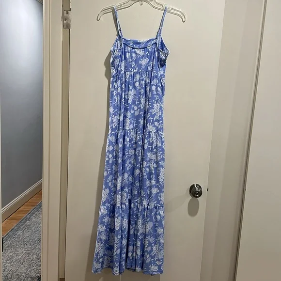 NWT! Blue Floral Maxi Dress - Picture 7 of 7